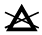 Symbole de chlorage interdit : triangle avec une croix