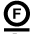 Symbole de nettoyage à sec : F dans un rond avec barre en dessous