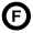 Symbole de nettoyage à sec : F dans un rond 