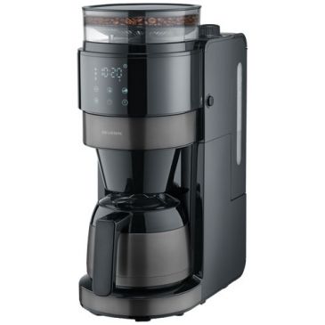 Cafetière filtre 8 tasses avec broyeur Noire & Inox - 4831