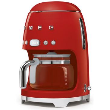 Cafetière filtre 10 tasses programmable Rouge - Années 50 - DCF02RDEU