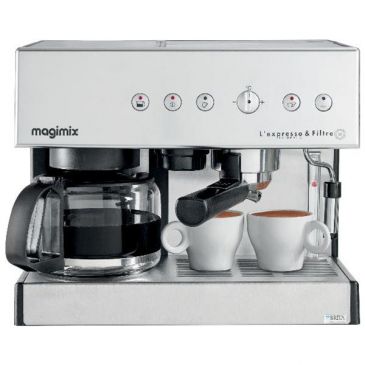 Machine Expresso combiné Chromé - L'Expresso & Filtre Automatique - 11423