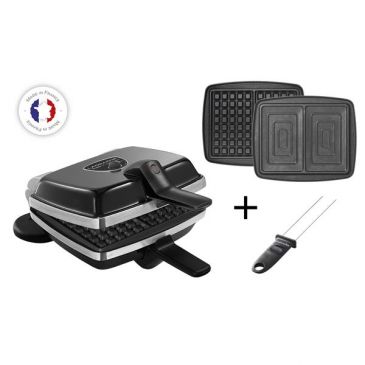 Gaufrier / Croque + pic à gaufres - Super 2 Antiadhésif - 39426