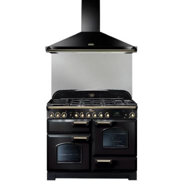 Pack Piano de cuisson + hotte + crédence CDL110DFBL/B-FP4
